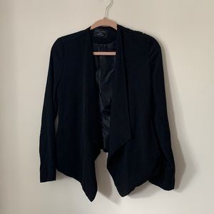 Black Draped Blazer